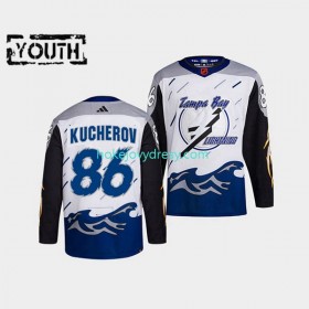 Dětské Hokejový Dres Tampa Bay Lightning Nikita Kucherov 86 Adidas 2022 Reverse Retro Bílý Authentic